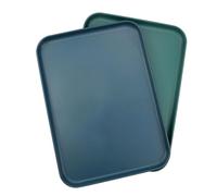 Zfseyuh Vassoi Plastica 2 Pezzi Vassoio Piccolo Rettangolare Vassoio da Portata Antiscivolo Piatto da Portata per Cucina Sala da Pranzo Ufficio 22 × 30,5cm (2 Colori)