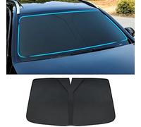 ZFSMHLH Parasole Auto per Fiat Panda Classic/Pandazzurri/Panda City Cross 2000-2023 2024, Parasole per Parabrezza, Portabile Anteriore Contro I Raggi UV Pieghevole Parasole Accessori Auto,Black