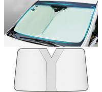 ZFSMHLH Parasole Auto per Skoda Yeti 2000-2018 2019 2020 2021 2022 2023 2024, Parasole per Parabrezza, Portabile Anteriore Contro I Raggi UV Pieghevole Parasole Accessori Auto,Silver