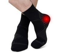 ZFSOCK Calze a Compressione per Fascite Plantare: Calzini per Neuropatia Uomo Donna Cavigliera Sportiva per Tendine D'achille, Danni Ai Legamenti, Caviglie Deboli, Artrite Taglia M 1 Paia Nero