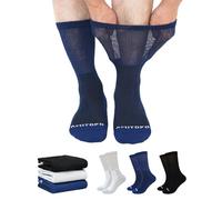 ZFSOCK Calze per Diabetici Uomo Donna: Calzini Bambù Morbidi e Traspiranti Senza Elastico e Senza Cuciture Gambaletti Extra Larghi per Piedi Gonfi Edema e Circolazione Gravidanza 39-42 Multicolore
