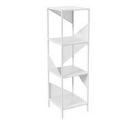 ZFUCMAYL Libreria Creativa, Libreria Geometrica A 2/3/4 Ripiani Con Cubi Aperti, Scaffale Portaoggetti Indipendente For Studio, Casa, Ufficio, Soggiorno, Facile Da Installare(White,3 tier)