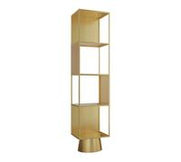 ZFUCMAYL Libreria Creativa, Libreria In Ferro Da Pavimento, Scaffale Portaoggetti Indipendente Di Forma Speciale For Ufficio, Studio, Casa, Soggiorno, Facile Da Montare(Gold,4 tier)