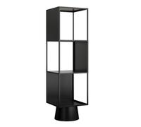 ZFUCMAYL Libreria Creativa, Libreria In Ferro Da Pavimento, Scaffale Portaoggetti Indipendente Di Forma Speciale For Ufficio, Studio, Casa, Soggiorno, Facile Da Montare(Black,3 tier)