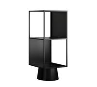ZFUCMAYL Libreria Creativa, Libreria In Ferro Da Pavimento, Scaffale Portaoggetti Indipendente Di Forma Speciale For Ufficio, Studio, Casa, Soggiorno, Facile Da Montare(Black,2 tier)