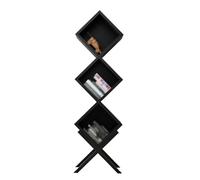 ZFUCMAYL Libreria Creativa, Scaffale Portaoggetti Da Pavimento Etagere, Libreria Da Pavimento A 3 Ripiani For Studio, Casa, Ufficio, Soggiorno, Facile Da Montare(Black)