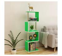 ZFUCMAYL Libreria Creativa, Scaffale Portaoggetti Etagère A 5 Ripiani, Libreria Geometrica Da Pavimento For Studio, Casa, Ufficio, Soggiorno, Facile Da Montare(Green)