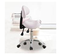 ZFUCMAYL Sedia A Sella, Sedia Ergonomica Con Supporto For La Schiena, Sgabello A Sella Con Pedale, Sgabello Girevole Da Taglio For Ufficio E Studio, Altezza Regolabile(White)