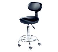 ZFUCMAYL Sedia A Sella, Sgabello A Sella, Sedia Ergonomica Con Schienale, Altezza Regolabile, Capacità Di Carico Di 330 Libbre Per Ufficio, Salone, Negozio(Black)