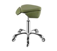 ZFUCMAYL Sgabello Da Sella, Sedia Da Sella, Sgabello Ergonomico Girevole A 360°, Altezza Regolabile E Seduta Trapezoidale For Casa, Ufficio, Salone, Negozio(Green)