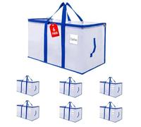 ZFWDSY 105L Sacchetti Resistenti per Traslochi Riporre Oggetti,6 Pezzi Grandi Scatole per Traslochi, Cerniera e Maniglia,Scatole per Armadio per Riporre Oggetti, Piumoni, Vestiti