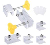 ZFYQ 6 Pack serratura di sicurezza per finestra scorrevole, serrature di protezione per finestra per bambini e animali domestici, serratura per porta scorrevole regolabile in alluminio, senza foratura