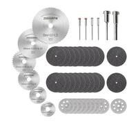 ZFYQ Dischi Taglio per Utensile Rotante 42 Pezzi, HSS Seghe Circolari Lame, Dischi Diamantati Mini di Tagliante, Mini Dischi da Taglio di Resina per Legno Plastica Metallo Morbido Taglio