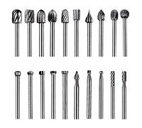 ZFYQ Set di Punte da Trapano per Intaglio del Legno 20Pcs HSS Burr Rotanti Multi