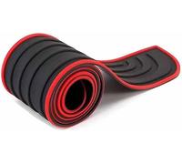 ZFZFC Auto Protezione Paraurti Posteriore per VW Polo VW Golf Passat CC Toureg Touareg, Bagagliaio Gomma Protettiva AntiGraffio Antiscivolo Protezione Accessori,90cm*7cm-Black Red