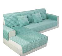 ZGantrix Corner Sofa Cover with Left Right Peninsula 3/2 Seater Sofa Cover for L Sofa Non-Slip Washable for Dogs Cats Non-Slip Washable Protector (Colour: M, S