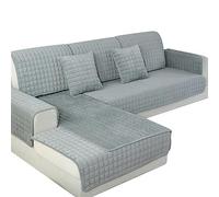 ZGantrix Corner Sofa Cover with Left Right Peninsula 3/2 Seater Sofa Cover for L Sofa Non-Slip Washable for Dogs Cats Non-Slip Washable Protector (Colour: E, S