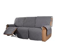 ZGantrix Reversible Sofa Covers for Relax Chair 1/2/3 Seater Non-Slip Waterproof for Reclining Sofas Quilted Sofa Covers with Pockets Storage Anti-Scratch Sofa Protector (Color : #3, Size: