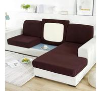 ZGantrix Stretch Cushion Covers for Sofa Universal Jacquard Anti-Stain Washable 1/2/3 Seater Sofa Cushion Cover Soft Non-Slip (Color : #6, Size : 3 Seats (150-190 cm)