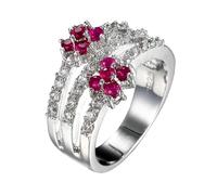 ZGBQHQN Anello alla Moda in Anello in Stile Anello a Tre Strati Anello Minimalista per Le Vacanze di Natale per Donne gioni di Gioielli per l'anniversario del Tempo Libero