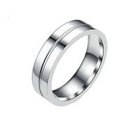 ZGBQHQN Anello di promessa coppia KNBOB, semplice zirconia cubica in oro/argento Coppia da 6 mm Ricevi acciaio inossidabile inossidabile