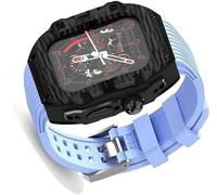 ZGBQHQN Banda di orologio in gomma a fluoro+kit di modifica della fibra di fibra di carbonio in fibra di carbonio ， per ultra 8 7 6 5 4 SE 45mm 44mm 49 mm Serie Copertura di ricambio