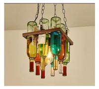 ZGBQHQN Botto di Vino di Vino LED LED Retro Retro American Americana V-INTAGE Cafe Restaurant Lighting Lampadario, Luce a Sospensione