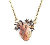 ZGBQHQN Collana del Cuore anatomico dell'albero Uomo o Donna in Lega ad Antica ossidata
