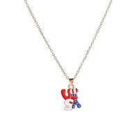 ZGBQHQN Hip Hop Street USA Flag Pendant NEQUALAZIONI Punk MILITÀ Miliana Catena di CARNA per GIETÀ delle Donne (con Scatola Regalo)