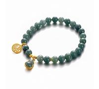 ZGBQHQN Jade Fu Lu Hand String Female 925 Silver Fu Bracciale Bracciale National Wind Gurd Hand Ornaments