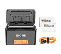 ZGCINE NP-BX1 Battery (2-Pack) with Rapid Dual Charger Case Build-in Battery for Sony ZV-1, Cyber-Shot DSC-RX100, DSC-RX100 II/III/M4/M5/M6/M7/IV/V/VI/VII/VA, DSC-RX100M II, HDR-CX405, Model: PS-BX-1