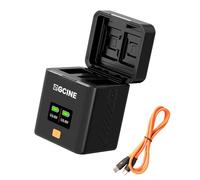 ZGCINE PS-E17 - Caricatore rapido per fotocamera LP-E17 con ricarica rapida USB-C, display OLED, slot SD/TF/CFExpress - per EOS R50, R8, R10, RP, M6II, 750D, 850D