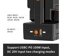 ZGCINE VM-C2 Dual-Channel V-Mount Battery Charger 100W Compact Easy to Use