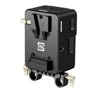 ZGCINE VM-HS1 - Supporto a caldo con batteria integrata da 50 Wh, dual-USB-C-PD-65 W, ricarica rapida, uscita 8 porte, display IPS da 0,96" per fotocamere e accessori (nero)