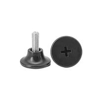 ZGCrumphant 1PC Piedini regolabili in gomma morbida PP Regolabile Livellamento scorrevole Pattino scorrevole Fissaggio a vite Piedini antiscivolo per Mobili(14x35mm(M8))