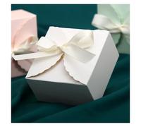 ZGCrumphant 30pcs Candy Box Candy Boxes Snack Boxes Wedding Favor Box DIY Folding Packaging Bag Birthday Party Decoration per Regalo(White)