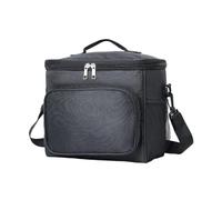 ZGCrumphant Borsa termica 1 pz borsa da pranzo portatile scatola termica for alimenti resistente e impermeabile for ufficio con custodia isolata tracolla regolabile(Black)