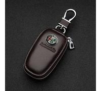 ZGCYK Astucci Portachiavi per Alfa Romeo 147GTA Tonale Giulia Mito 156 159 Giulia Custodie Chiavi Auto Key Organizer Borsa Portachiavi Key Cases Key Bag Accessori,Coffeestyle-A