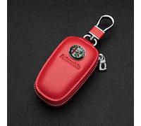 ZGCYK Astucci Portachiavi per Alfa Romeo 147GTA Tonale Giulia Mito 156 159 Giulia Custodie Chiavi Auto Key Organizer Borsa Portachiavi Key Cases Key Bag Accessori,Redstyle-A