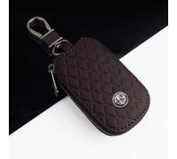 ZGCYK Astucci Portachiavi per Alfa Romeo 147GTA Tonale Giulia Mito 156 159 Giulia Custodie Chiavi Auto Key Organizer Borsa Portachiavi Key Cases Key Bag Accessori,Coffeestyle-A