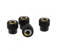 ZGCYK Auto Cappucci delle Valvole per Smart Fortwo Forfour Auto Tappini Ggomme Tappi Ruote Copri Pneumatici Accessori,Blackstyle