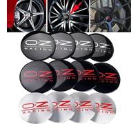 ZGCYK Auto Coprimozzi Coprimozzo Adesivo per OZ O.Z 56MM Tappi Coprimozzo Coperture Hub Center cap Wheel Covers Accessori,SilverRed
