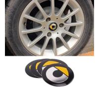 ZGCYK Auto Coprimozzi Coprimozzo Adesivo per Smart 450 451 453 56MM Tappi Coprimozzo Coperture Hub Center cap Wheel Covers Accessori,Yellowstyle