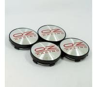 ZGCYK Auto Coprimozzi Coprimozzo per OZ O.Z 60MM Tappi Coprimozzo Coperture Hub Center cap Wheel Covers Accessori,SilverRed