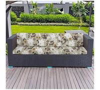 ZGDDPZA Copriseduta Divano Elasticizzato Copridivano da Esterno per Sedili da Giardino Fodere per Cuscini Antiscivolo con Banda Elastica Stampa Floreale Classica Retrò (#5,2PCs Length 50-65cm)