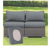 ZGDDPZA Copriseduta per Divano da Esterno - Federa Elastica per Cuscino, Copricuscini per Mobili da Giardino, per Patio, Terrazza e Uso Interno/Esterno (Grigio,2PCs Length 50-65cm)