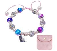 ZGDEIWGF 1 bracciale, 1 custodia, bracciale per comunione, regalo per comunione, set di gioielli squisito, braccialetto con perle a forma di cuore, regalo per ragazze