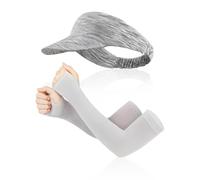 ZGDEIWGF 1 Cappello da Tennis da Donna, 1 Paio di Maniche da Ghiaccio, Cappello da Golf da Donna, Cappello da Sole da Donna, Cappello da Corsa da Donna
