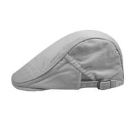 ZGDEIWGF 1 cappello da uomo, cappello a cilindro piatto da uomo, cappello estivo, cappello a cilindro piatto per uomo in cotone, cappello a cilindro piatto regolabile per uomo, grigio chiaro, S/M