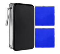 ZGDEIWGF 1 Pezzo di Custodia del Disco, 2 Pezzi di Panno per La Pulizia del Disco, Scatola di Archiviazione del Disco da 96 Griglie, Scatola di Archiviazione del CD, Archiviazione del Disco Ottico